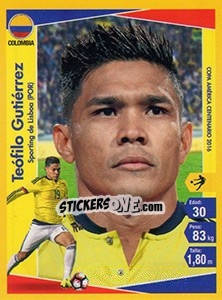 Sticker Teófilo Gutiérrez - Copa América Centenario. USA 2016 n. 41 - Navarrete