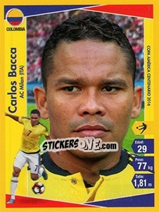 Sticker Carlos Bacca - Copa América Centenario. USA 2016 - Navarrete
