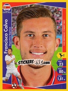 Sticker Francisco Calvo - Copa América Centenario. USA 2016 n. 48 - Navarrete