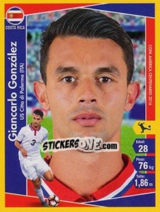 Sticker Giancarlo González - Copa América Centenario. USA 2016 - Navarrete