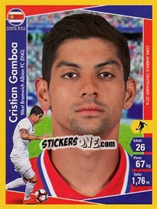 Cromo Cristian Gamboa - Copa América Centenario. USA 2016 - Navarrete