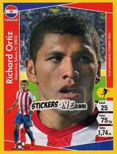 Sticker Richard Ortiz - Copa América Centenario. USA 2016 - Navarrete
