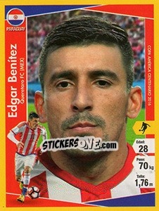 Sticker Edgar Benítez - Copa América Centenario. USA 2016 n. 73 - Navarrete