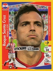 Sticker Roque Santa Cruz - Copa América Centenario. USA 2016 n. 74 - Navarrete