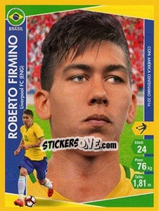 Figurina Roberto Firmino - Copa América Centenario. USA 2016 - Navarrete