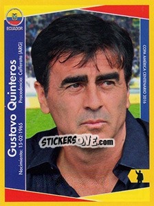 Sticker Gustavo Quinteros (entrenador) - Copa América Centenario. USA 2016 - Navarrete