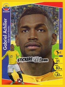 Cromo Gabriel Achilier - Copa América Centenario. USA 2016 - Navarrete