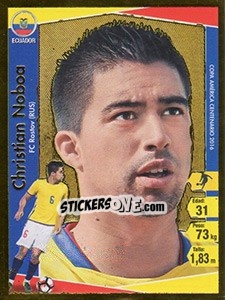 Sticker Christian Noboa - Copa América Centenario. USA 2016 - Navarrete