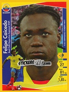 Figurina Felipe Caicedo - Copa América Centenario. USA 2016 - Navarrete