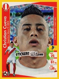 Sticker Cristian Cueva - Copa América Centenario. USA 2016 - Navarrete