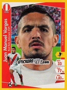 Sticker Juan Manuel Vargas - Copa América Centenario. USA 2016 n. 141 - Navarrete