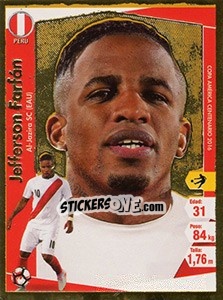 Sticker Jefferson Farfán - Copa América Centenario. USA 2016 n. 143 - Navarrete