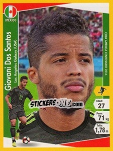 Sticker Giovani Dos Santos - Copa América Centenario. USA 2016 - Navarrete