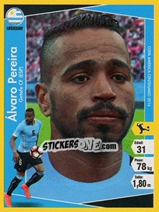 Sticker Álvaro Pereira - Copa América Centenario. USA 2016 n. 167 - Navarrete