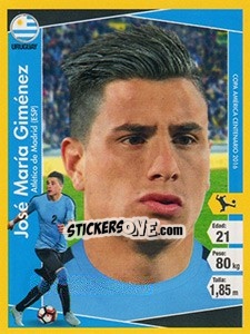 Sticker José María Giménez - Copa América Centenario. USA 2016 n. 169 - Navarrete