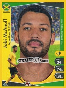 Sticker Jobi McAnuff - Copa América Centenario. USA 2016 - Navarrete