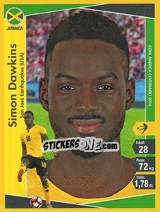 Sticker Simon Dawkins - Copa América Centenario. USA 2016 - Navarrete