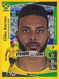 Sticker Giles Barnes - Copa América Centenario. USA 2016 - Navarrete