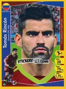 Sticker Tomás Rincón - Copa América Centenario. USA 2016 n. 205 - Navarrete