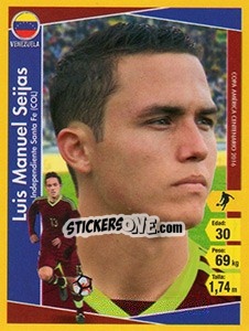 Sticker Luis Manuel Seijas - Copa América Centenario. USA 2016 n. 206 - Navarrete