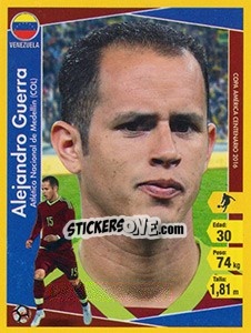 Sticker Alejandro Guerra - Copa América Centenario. USA 2016 - Navarrete