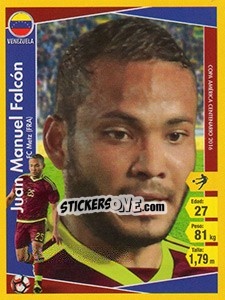 Sticker Juan Manuel Falcón - Copa América Centenario. USA 2016 n. 211 - Navarrete