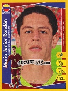 Sticker Mario Junior Rondón - Copa América Centenario. USA 2016 n. 213 - Navarrete