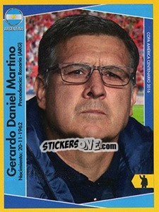 Cromo Gerardo Daniel Martino (entrenador) - Copa América Centenario. USA 2016 - Navarrete