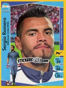 Sticker Sergio Romero - Copa América Centenario. USA 2016 n. 217 - Navarrete