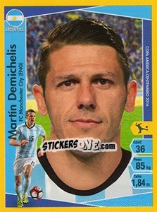 Sticker Martin Demichelis - Copa América Centenario. USA 2016 - Navarrete