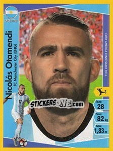 Sticker Nicolás Otamendi - Copa América Centenario. USA 2016 n. 221 - Navarrete