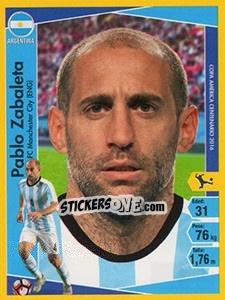 Sticker Pablo Zabaleta - Copa América Centenario. USA 2016 - Navarrete
