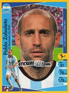Sticker Pablo Zabaleta - Copa América Centenario. USA 2016 n. 222 - Navarrete