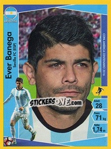 Sticker Ever Banega - Copa América Centenario. USA 2016 - Navarrete