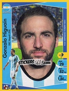 Cromo Gonzalo Higuaín - Copa América Centenario. USA 2016 - Navarrete