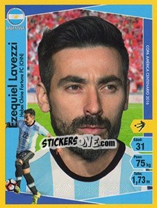 Sticker Ezequiel Lavezzi - Copa América Centenario. USA 2016 - Navarrete