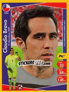 Sticker Claudio Bravo - Copa América Centenario. USA 2016 - Navarrete