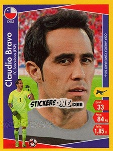 Figurina Claudio Bravo - Copa América Centenario. USA 2016 - Navarrete