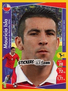 Sticker Mauricio Isla - Copa América Centenario. USA 2016 - Navarrete