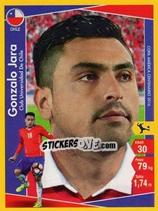 Sticker Gonzalo Jara - Copa América Centenario. USA 2016 n. 238 - Navarrete