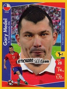 Sticker Gary Medel - Copa América Centenario. USA 2016 - Navarrete