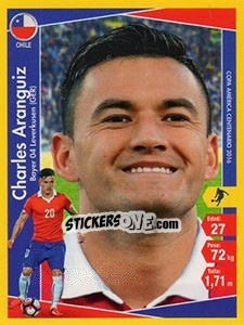 Sticker Charles Aranguiz - Copa América Centenario. USA 2016 - Navarrete