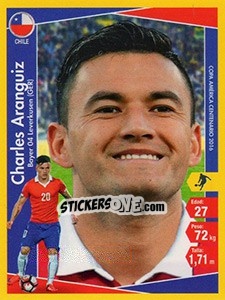 Sticker Charles Aranguiz - Copa América Centenario. USA 2016 n. 241 - Navarrete