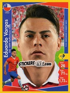 Figurina Eduardo Vargas - Copa América Centenario. USA 2016 - Navarrete