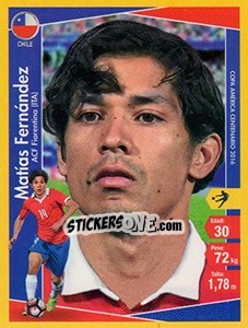 Sticker Matías Fernández - Copa América Centenario. USA 2016 n. 248 - Navarrete