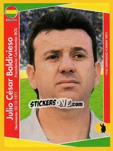 Sticker Julio César Baldivieso (entrenador) - Copa América Centenario. USA 2016 - Navarrete