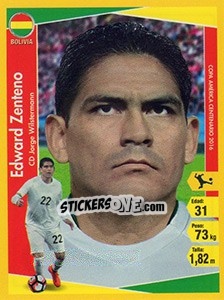 Cromo Edward Zenteno - Copa América Centenario. USA 2016 - Navarrete
