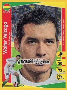 Cromo Walter Veízaga - Copa América Centenario. USA 2016 - Navarrete