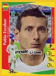 Sticker Pablo Escobar - Copa América Centenario. USA 2016 n. 278 - Navarrete