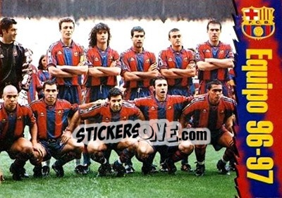 Figurina Equipo - FC Barcelona 1996-1997 - Panini